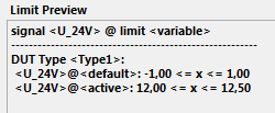 LTT Limit Test Expression Preview