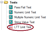 LTT Limit Test Step