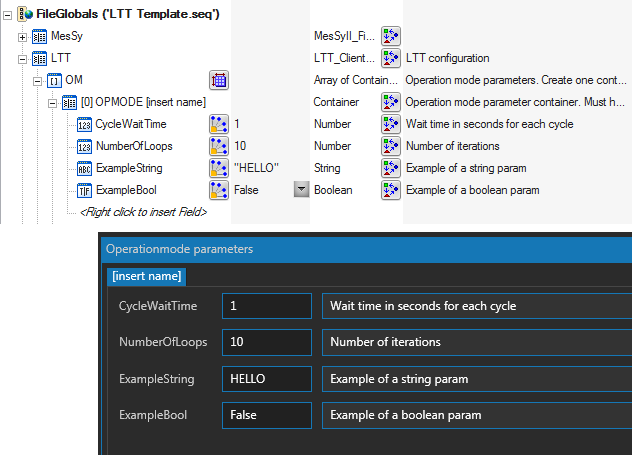 Operation Mode Parameter Compare