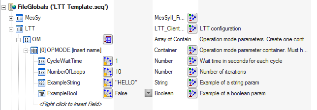 Operation Mode Parameter