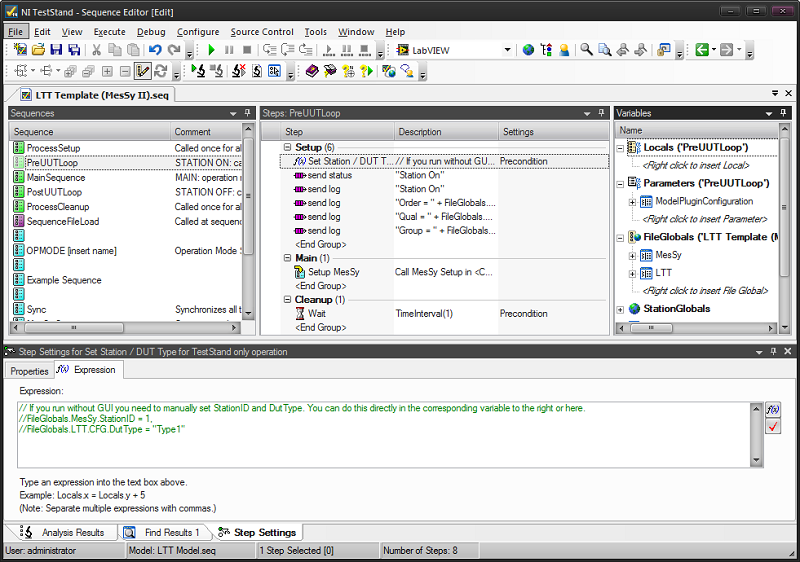 TS SeqEdit Preset Variables